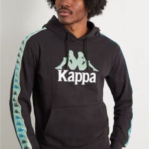 Kappa 222 Banda Rocket Hoodie Men's Xl Black Kangaroo